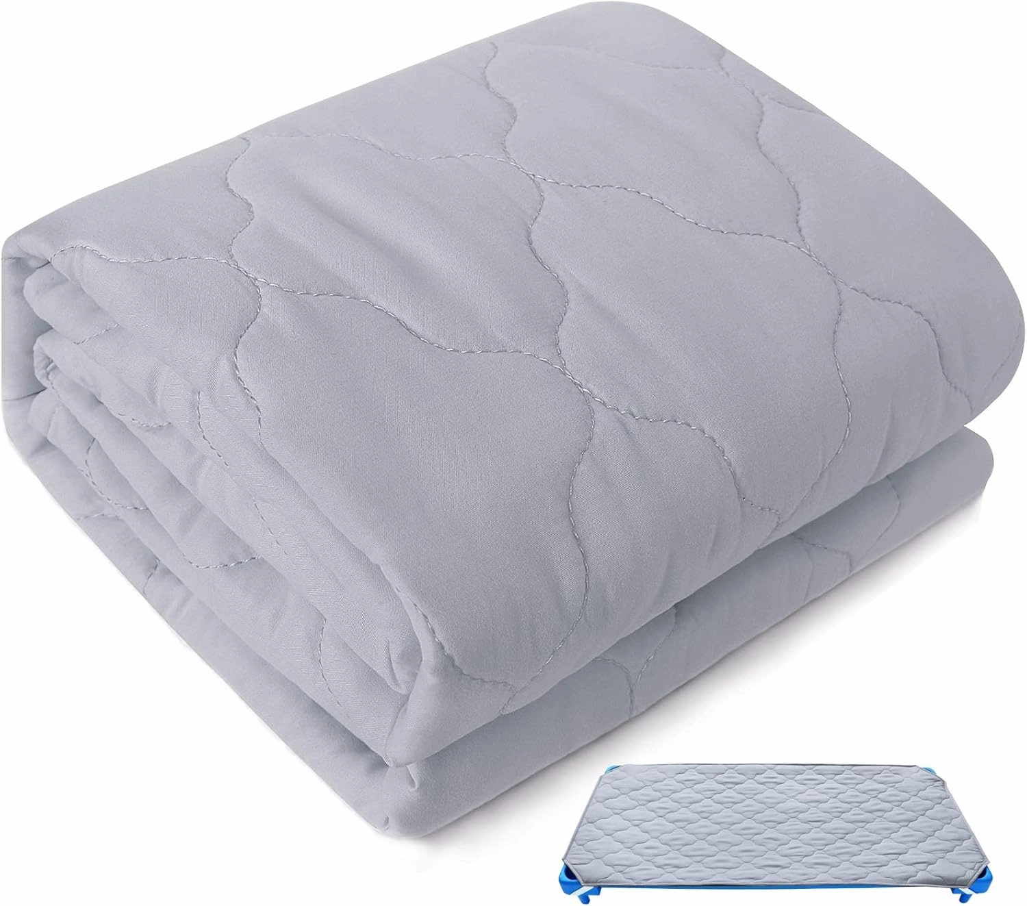 Cot Sheet for Standard Size Daycare/Pre-School Cot Kids Nap Mat Sheet 23" x 51", Children’s Naptime Cot Sheet, Breathable Nap Mat for Boys and Girls, Grey