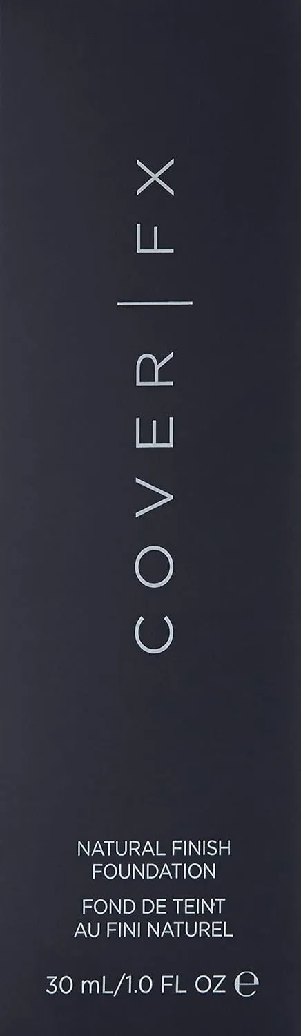 Cover FX Natural Finish Foundation: Water-based Foundation that Delivers 12-hour Coverage and Natural, Second-Skin Finish with Powerful Antioxidant Protection - P60, 1 Fl Oz