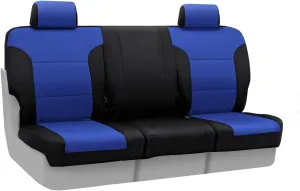 Coverking Custom Fit Front 40/20/40 Seat Cover for Select Ford F-150 Models - Neosupreme (Blue with Black Sides)