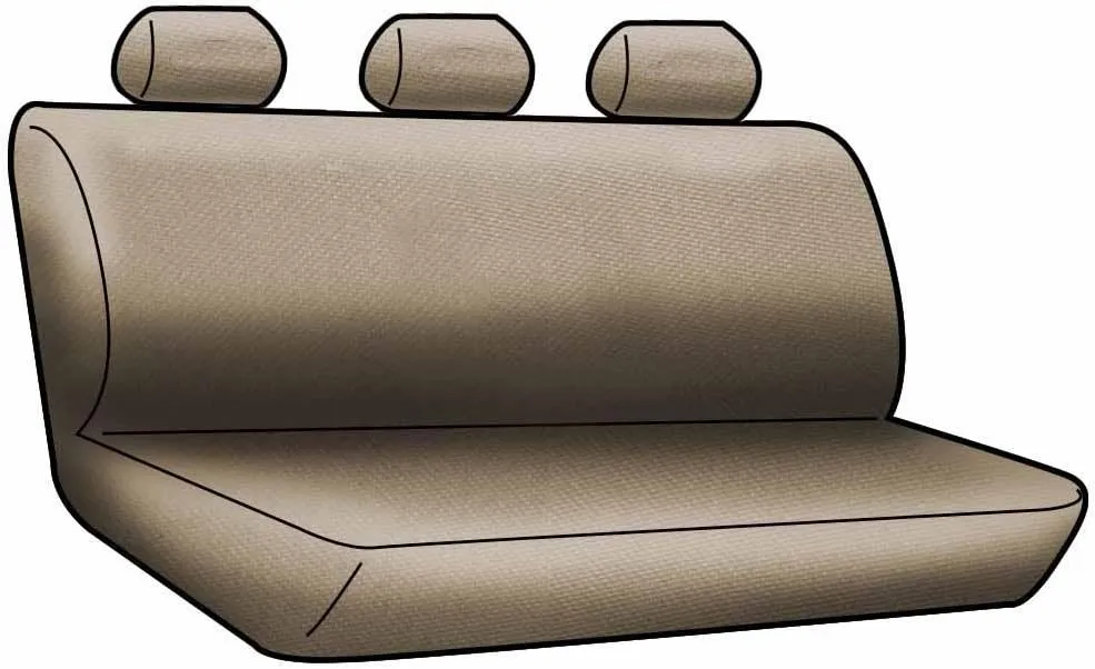Coverking Rear Solid Bench Custom Fit Seat Cover for Select Ram Models - Neosupreme (Navy Blue with Black Sides)