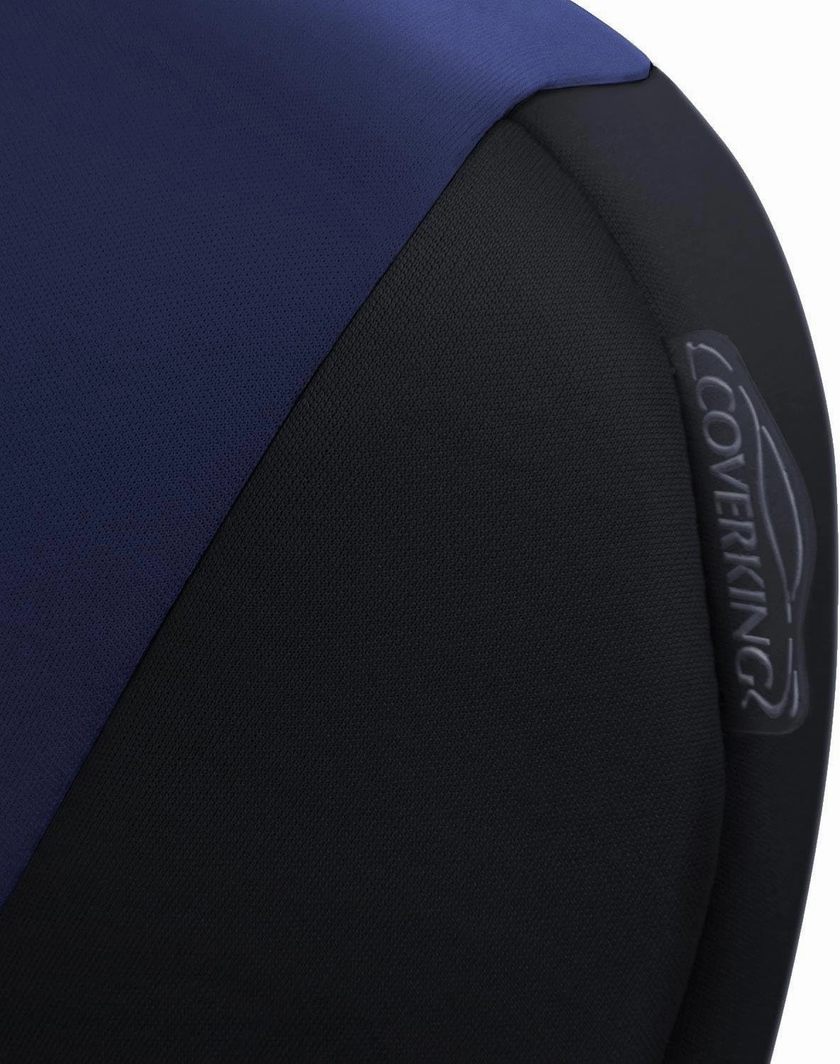 Coverking Custom Fit Front 40/20/40 Seat Cover for Select Ford F-150 Models - Neosupreme (Navy Blue with Black Sides)