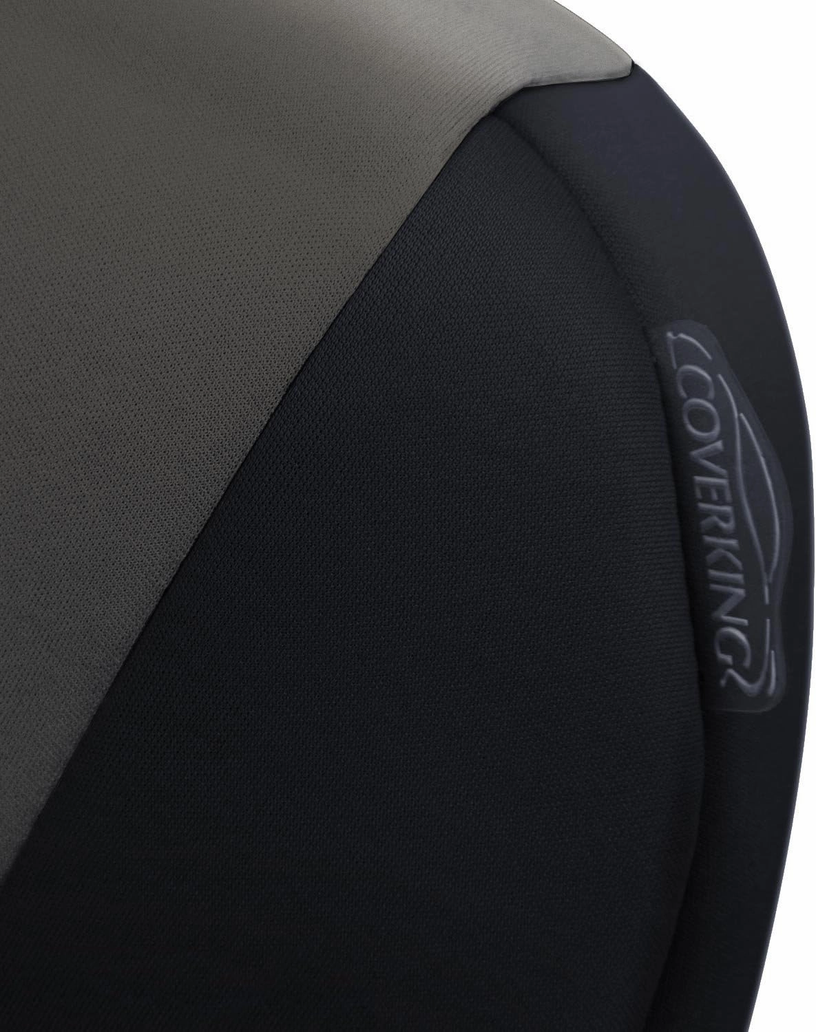 Coverking Custom Fit Front 40/20/40 Seat Cover for Select GMC Sierra 1500/2500 Models - Neosupreme (Gray with Black Sides)