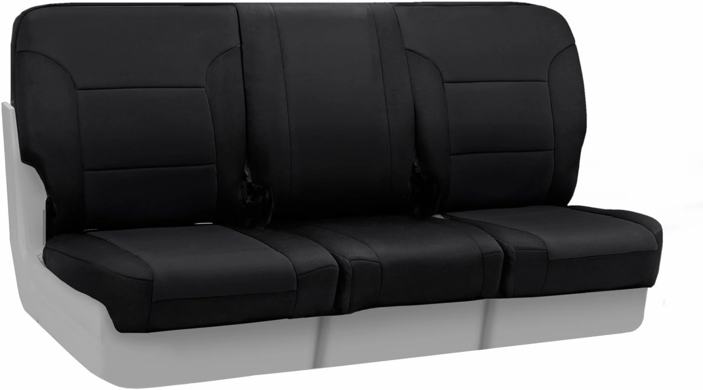 Coverking Custom Fit Front 40/20/40 Seat Cover for Select GMC Sierra 1500/2500 Models - Neosupreme Solid (Black)