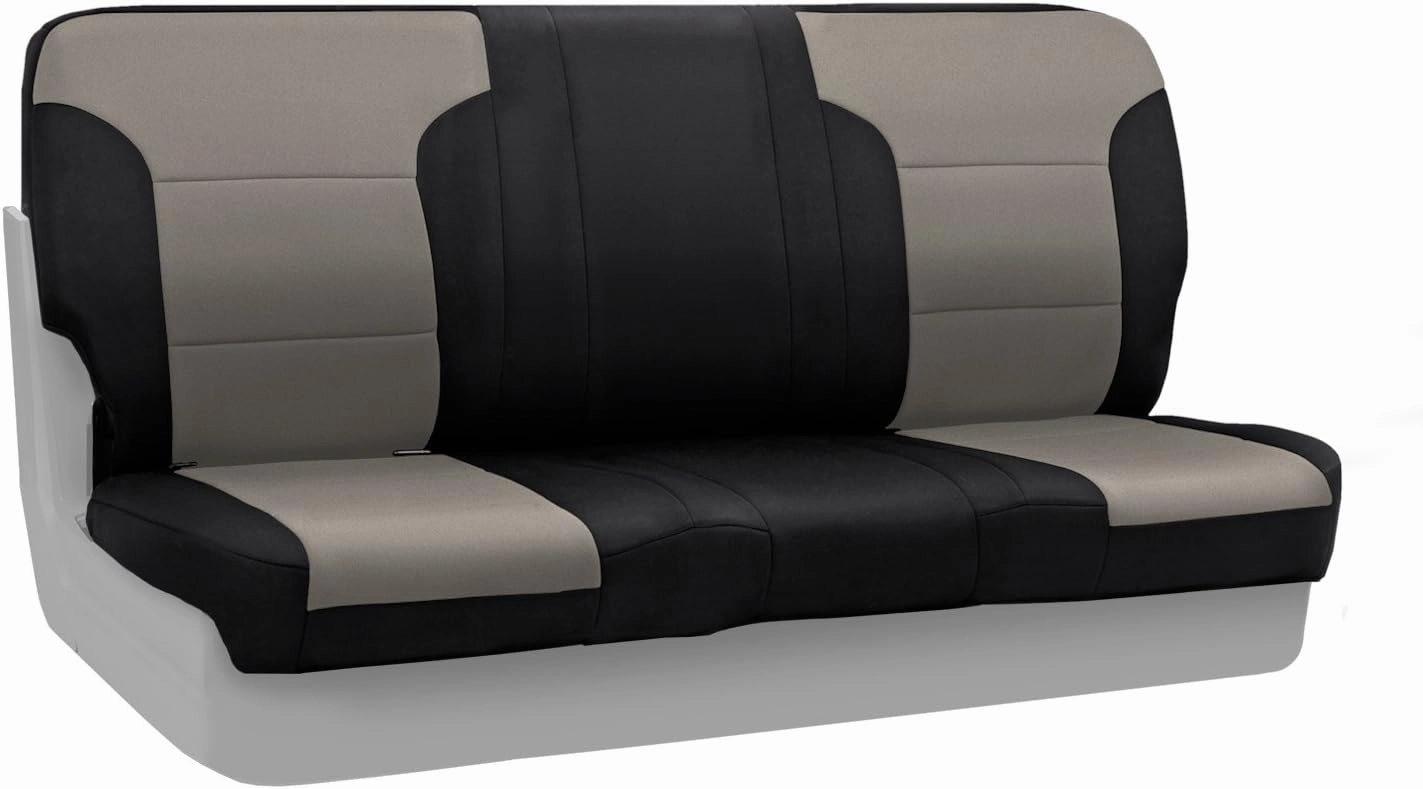 Coverking Custom Fit Front Bench Seat Cover for Select Chevrolet Models - Neosupreme (Charcoal with Black Sides)