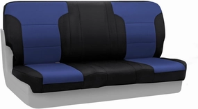 Coverking Custom Fit Front Bench Seat Cover for Select Chevrolet Models - Neosupreme (Navy Blue with Black Sides)