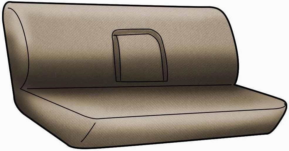 Coverking Custom Fit Rear Solid Bench Seat Cover for Select Ford F-250/350 Super Duty Models - Neosupreme (Red with Black Sides)