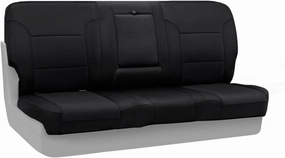 Coverking Custom Fit Rear Solid Bench Seat Cover for Select Ford F-250/350 Super Duty Models - Neosupreme Solid (Black)