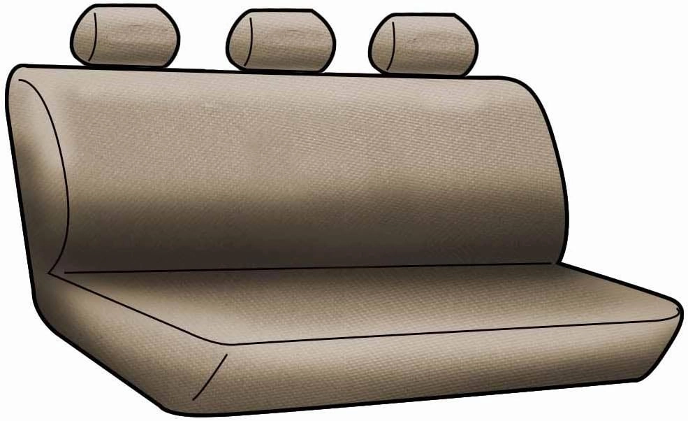 Coverking Custom Fit Rear Solid Bench Seat Cover for Select RAM 1500 Models - Neosupreme (Navy Blue with Black Sides)