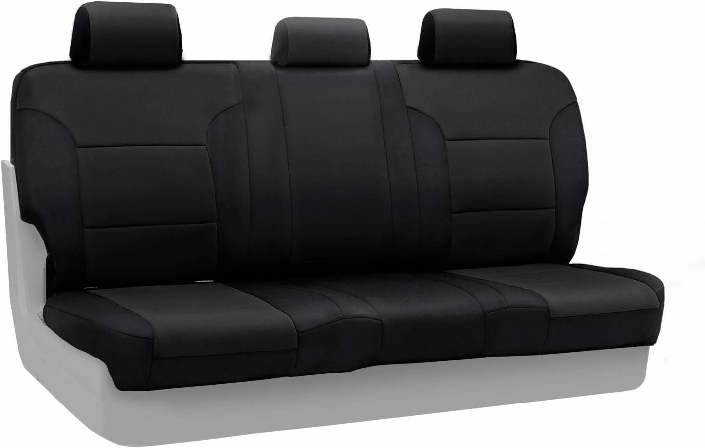 Coverking Custom Fit Rear Solid Bench Seat Cover for Select RAM 2500/3500 Pickup Models - Neosupreme Solid (Black)