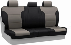 Coverking Rear Solid Bench Custom Fit Seat Cover for Select Ram Models - Neosupreme (Charcoal with Black Sides)
