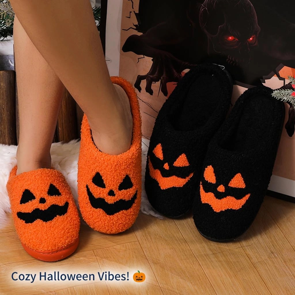 Cozy Furry Slippers for Women & Men, Bear Paw, Halloween, Christmas Designs, Warm Indoor Non-Slip Winter House Shoes