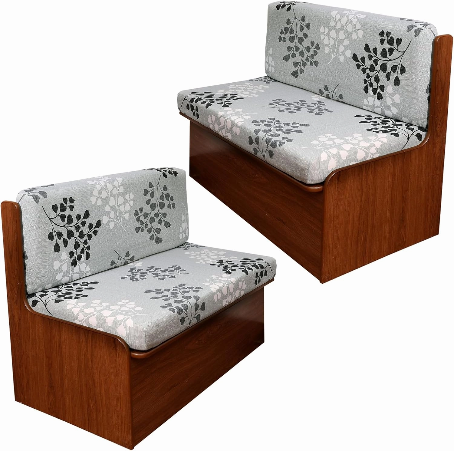 CRFATOP 2 Sets RV Dinette Cushion Covers Printed Camper Cushion Slipcover Stretch 2 Seat Sofa Chair Cover Furniture Protector for RV Camper Car Bench 2 Backrest Covers & 2 Bench Covers,07