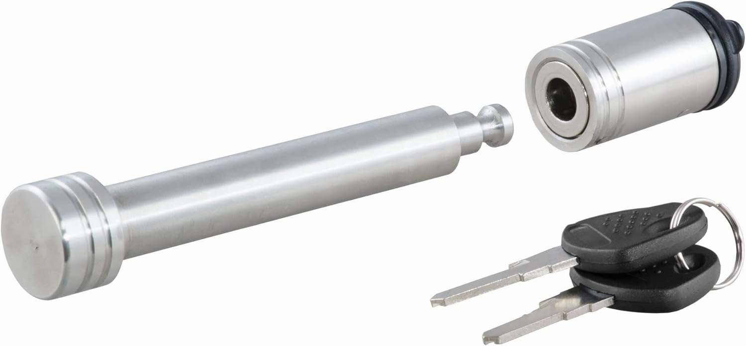 CURT 23519 Stainless Steel Trailer Hitch Lock, 5/8-Inch Pin Diameter, Fits 2 or 2-1/2-Inch Receiver