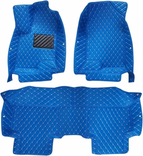 Custom Double Layer Car Floor Mat Compatible for Genesis G70 GV70 G80 GV80 2022 2021 2020 2019 Auto Carpet Accessories Syling Interior Part (Color : Blue)