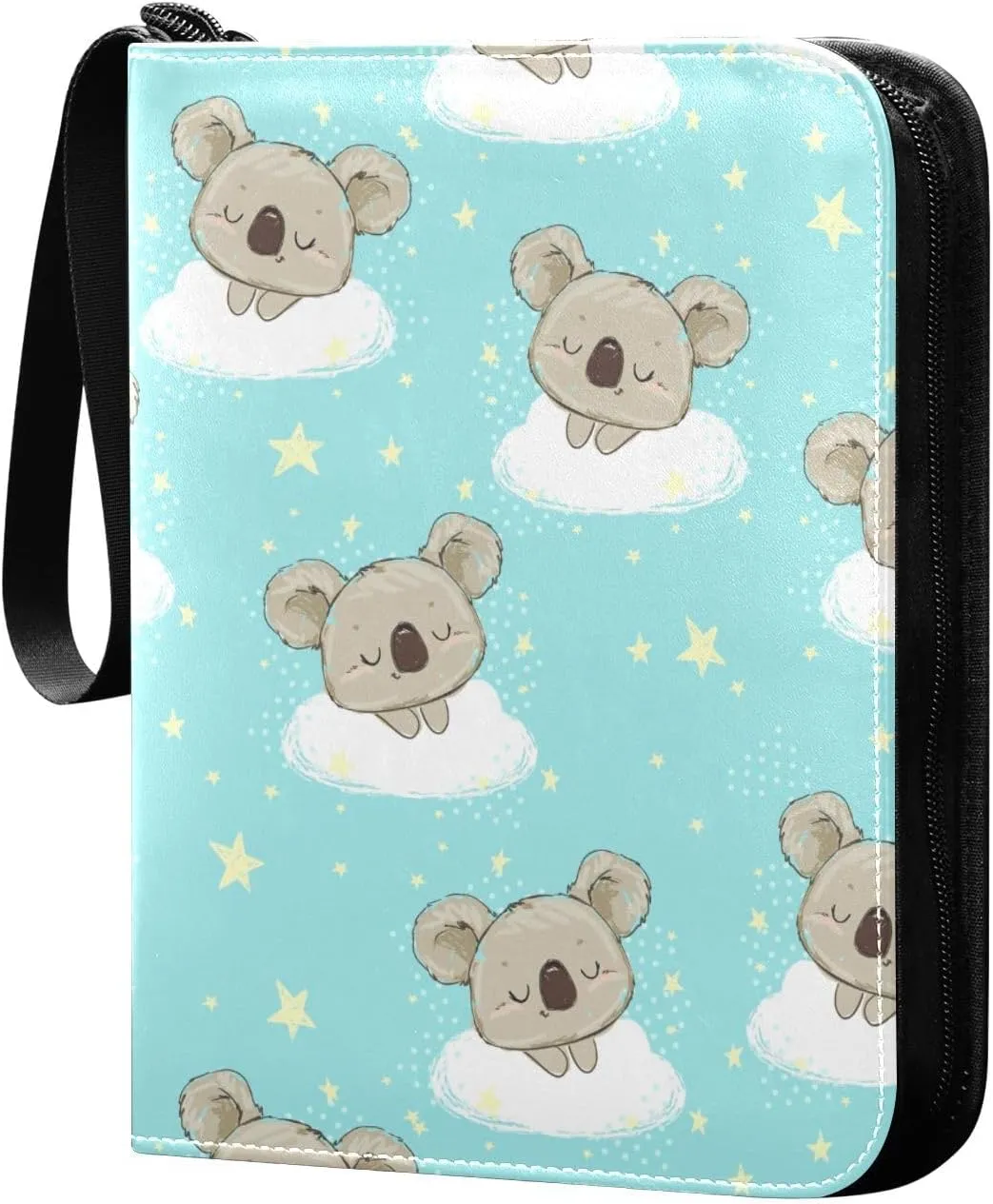 Cute Koala Card Binder with Double Sided PU Leather Holder Albums Book with 400 Pockets for Collectible Trading Card Games Card