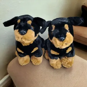 Cute Rottweiler Dog Plush Toy (35 cm)