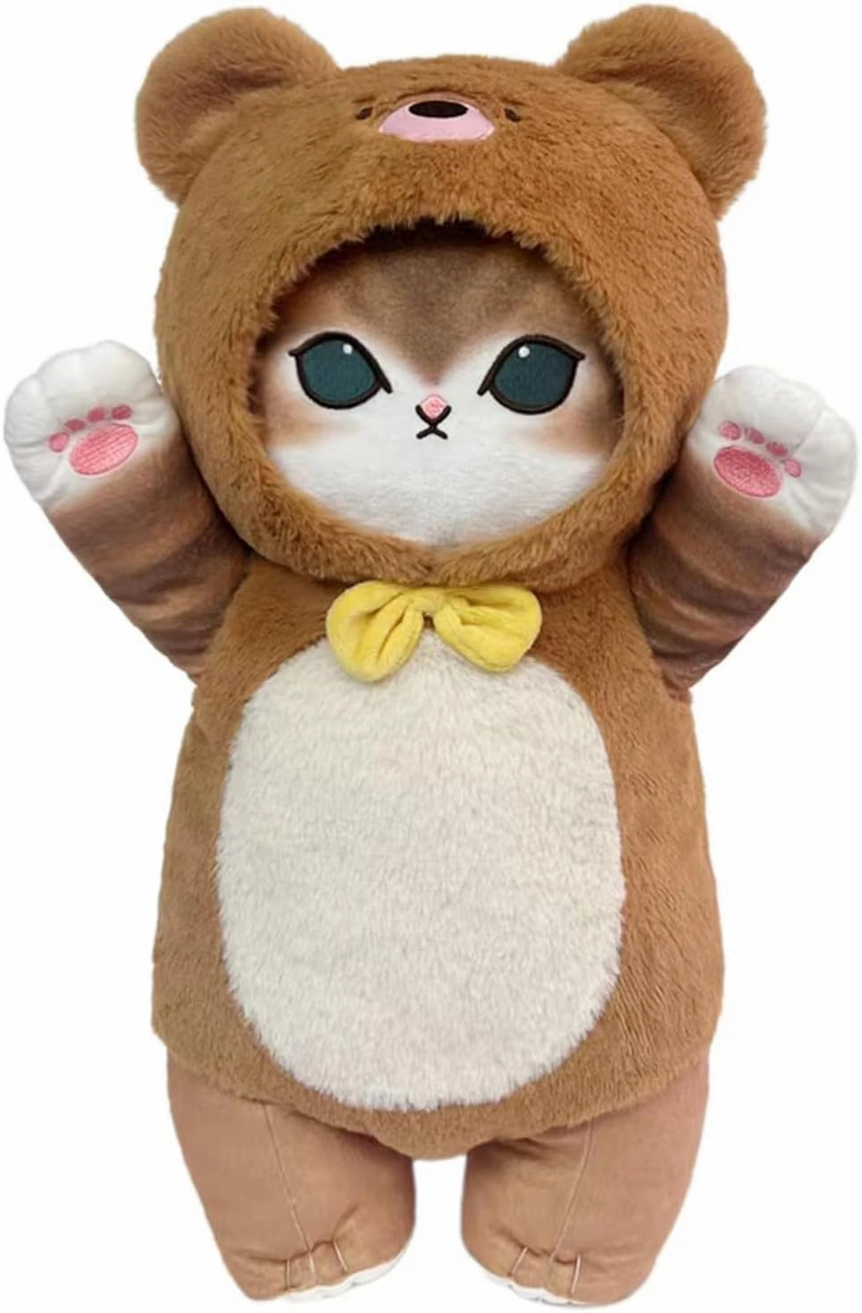 Cute cat Plush Toys 20", Soft Toys Pillow, Gifts for Girl and Boys, Home Decoration (Brown Bear cat)
