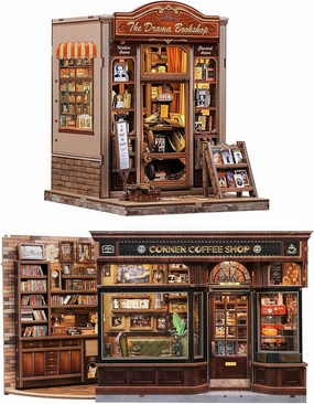 CUTEBEE Book Nook Kit - DIY Miniature House Dollhouse Kit for Adults and Teens, Booknook Tiny House Bookshelf Decor 3D Wooden Puzzle, Gifts for Family, Friends