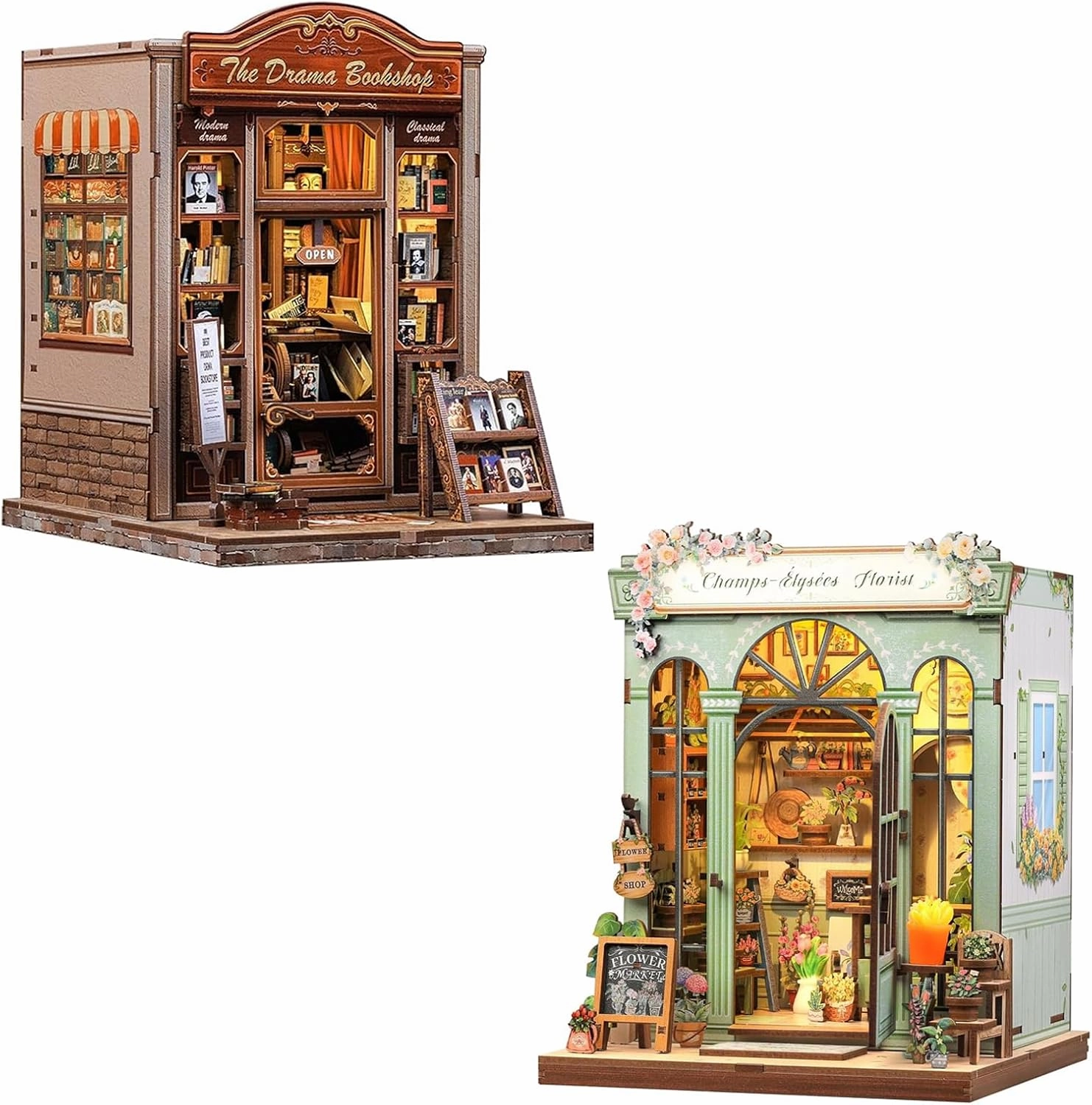 CUTEBEE Book Nook Kit - DIY Miniature House Dollhouse Kit for Adults and Teens, Booknook Tiny House Bookshelf Decor 3D Wooden Puzzle, Gifts for Family, Friends
