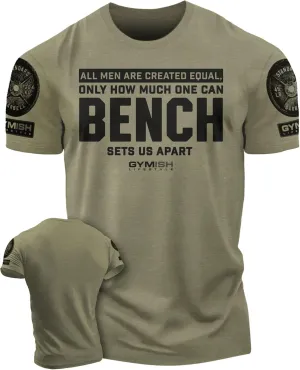 D R DETROIT REBELS Created Equal Bench Men's Graphic T-Shirts, Short Sleeve Sports Shirt