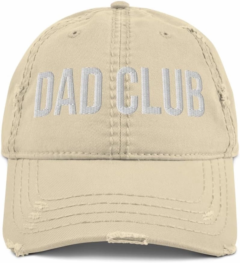 Dad Club Distressed Dad Hat Parent, Father, Cool Embroidered Hat
