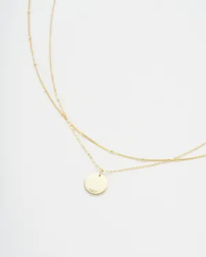 Dainty Layered Necklace Set with Ball Chain