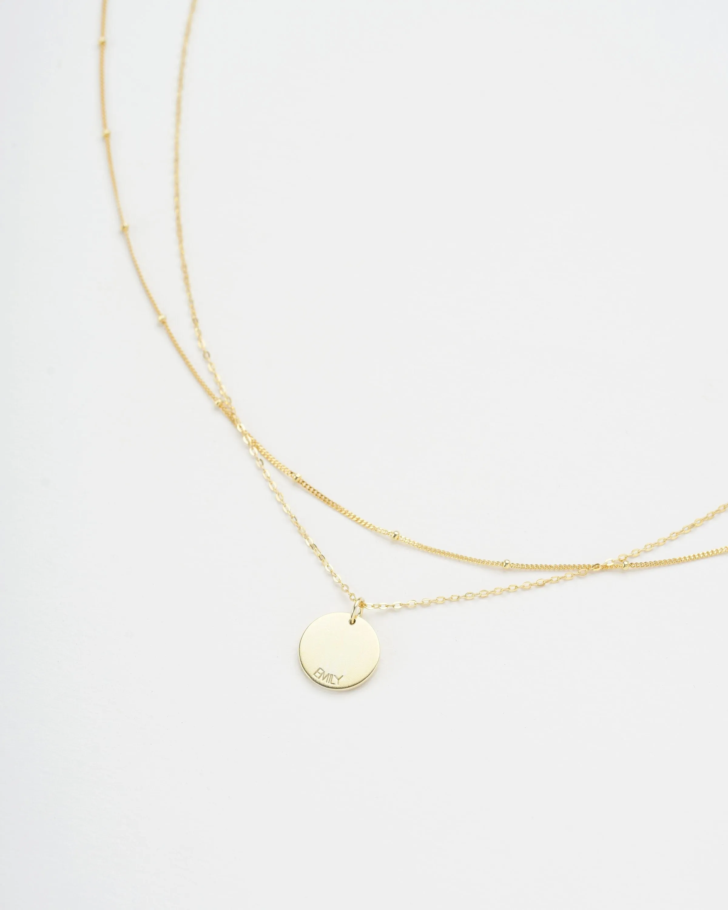 Dainty Layered Necklace Set with Ball Chain