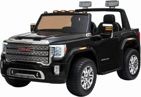 DAKOTT GMC Sierra Denali HD Two Seater 12 Volt Ride-On Truck w/ 2.4G Remote Control, LED Lights, Horn, Music, MP3/USB, Storage Box, Spring Suspension, Electric Vehicle for Kids