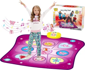 Dance Mat Gift for 3-12 Year Old Girls Boys Electronic Dance Pad Game Toy for Kids Age 4 5 6 7 8 9 10 , Create Songs, Built-in Music, 3 Game Modes, 5 Challenge Levels Christmas Birthday Gift (Purple)