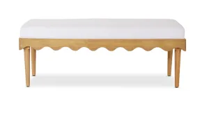 Darcy White Wavy Bench * Preorder*