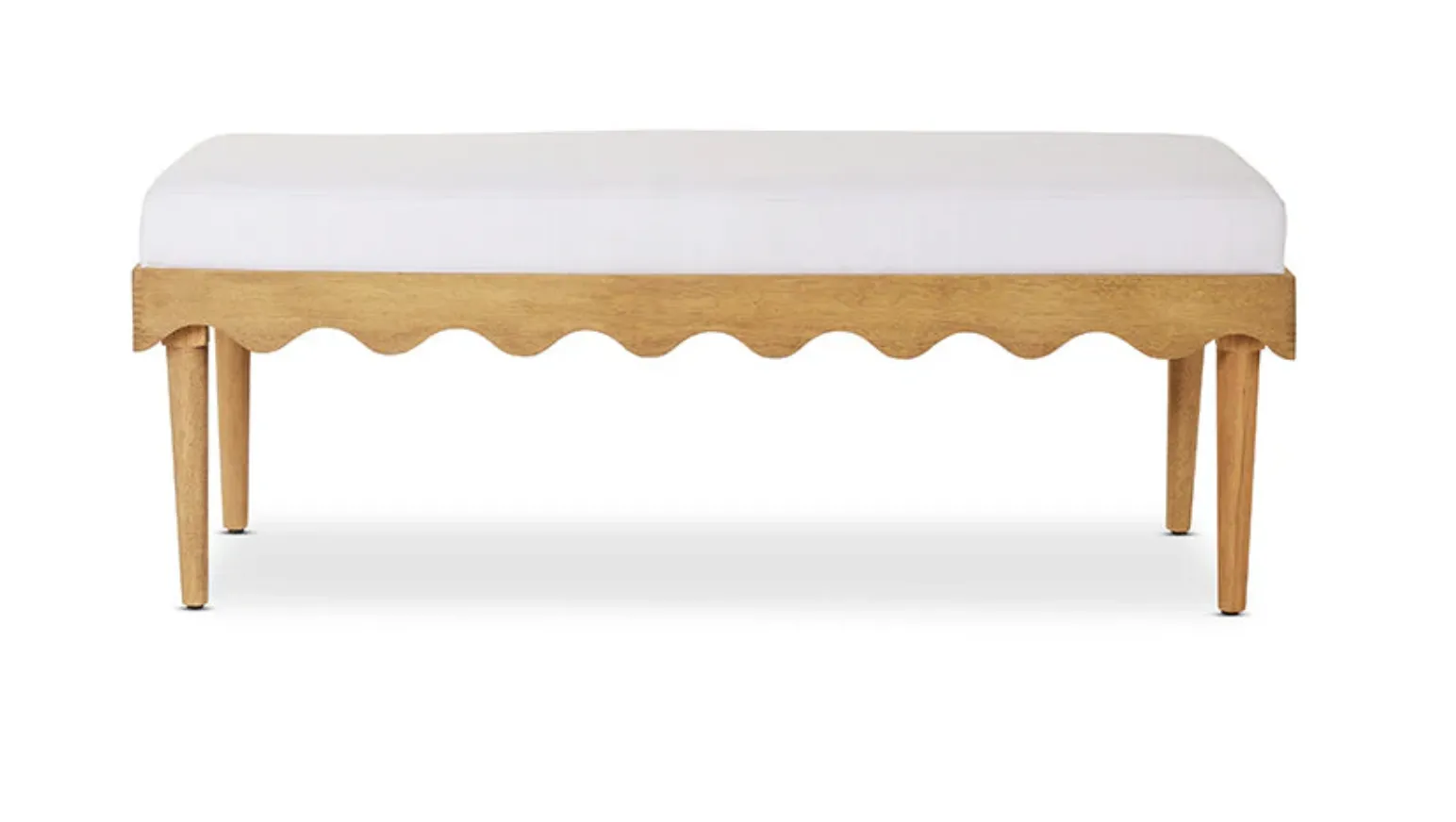 Darcy White Wavy Bench * Preorder*