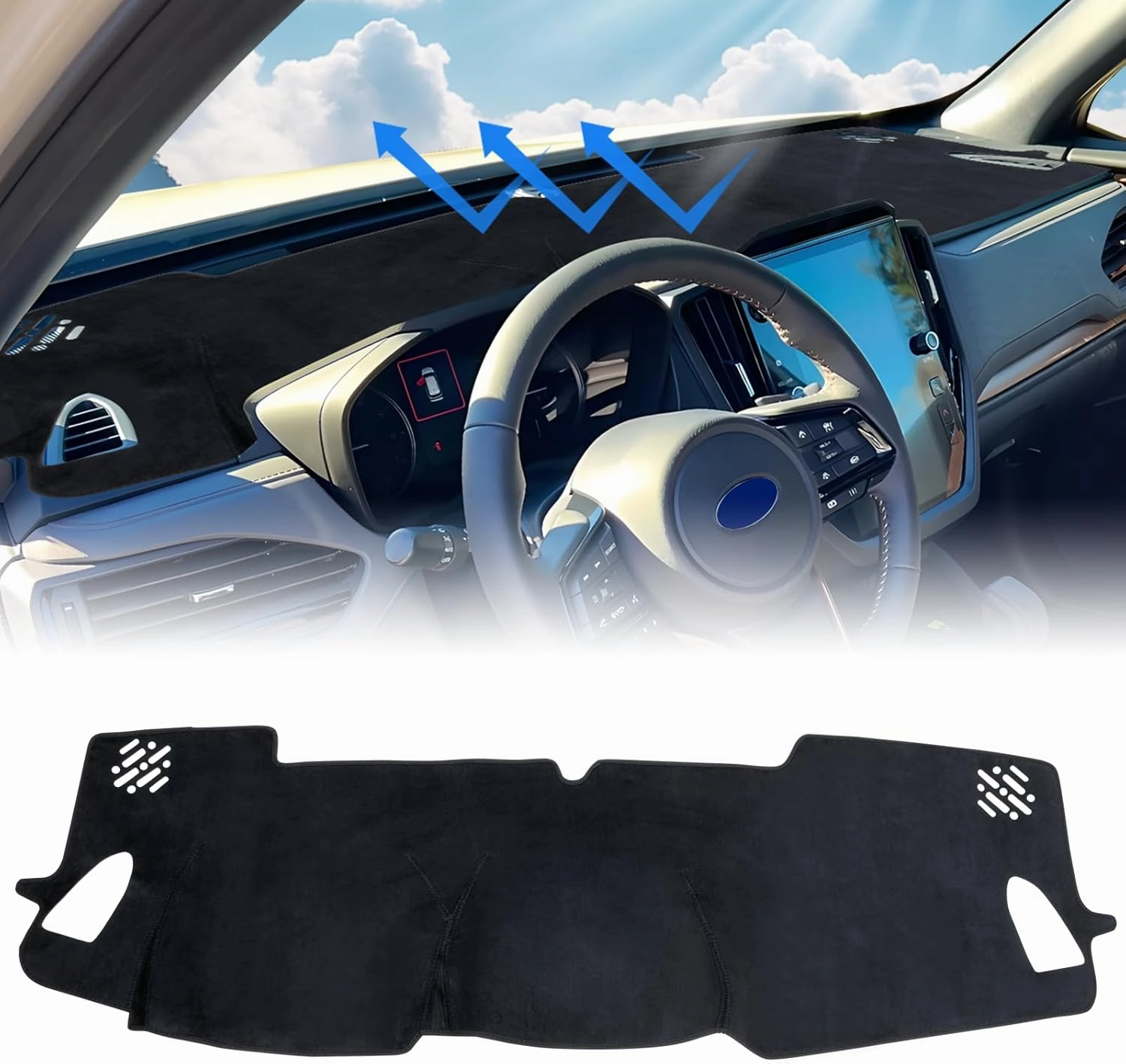 Dash Cover Dashboard Cover Mat Compatible with 2025 Forester - Flannel Dash Mat Sunshade UV Protector