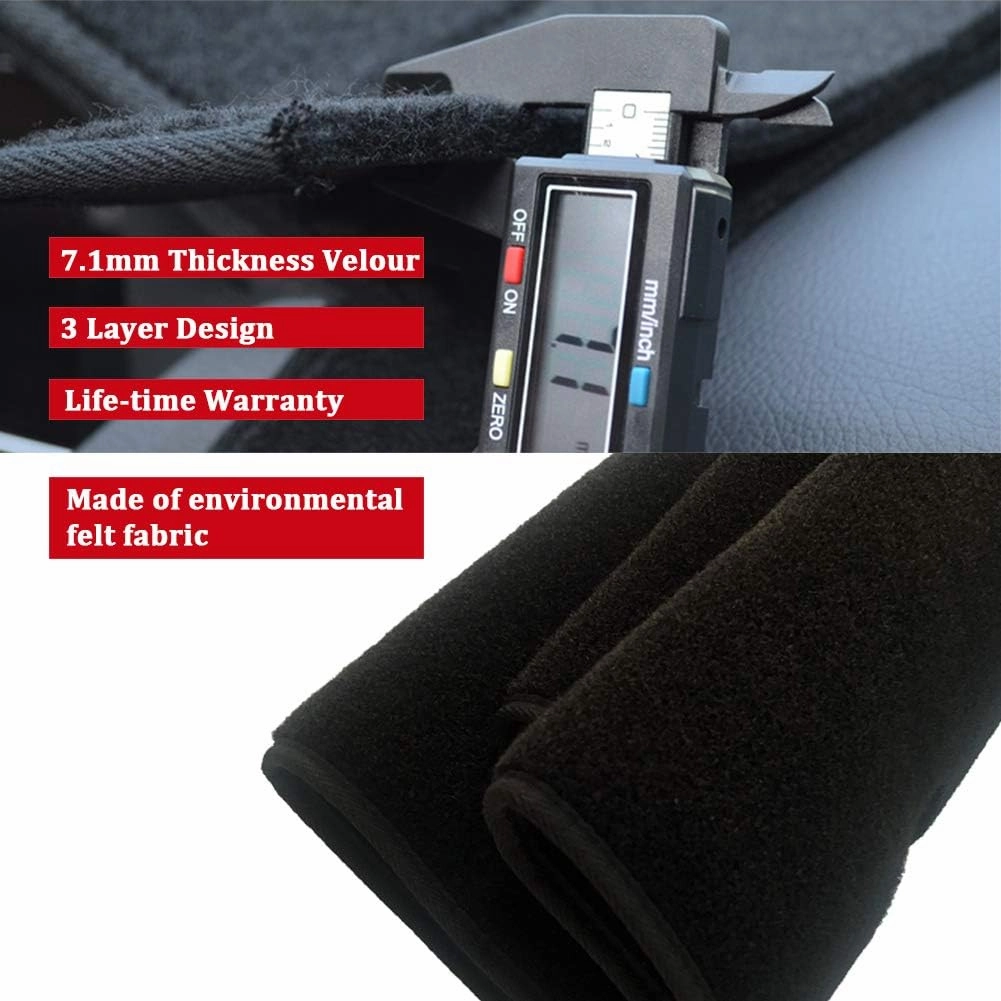 Dashboard Cover Custom Fit for Acura TL 2004 2005 2006 2007 2008,Dash Cover Mat(Premium Carpet, Black)