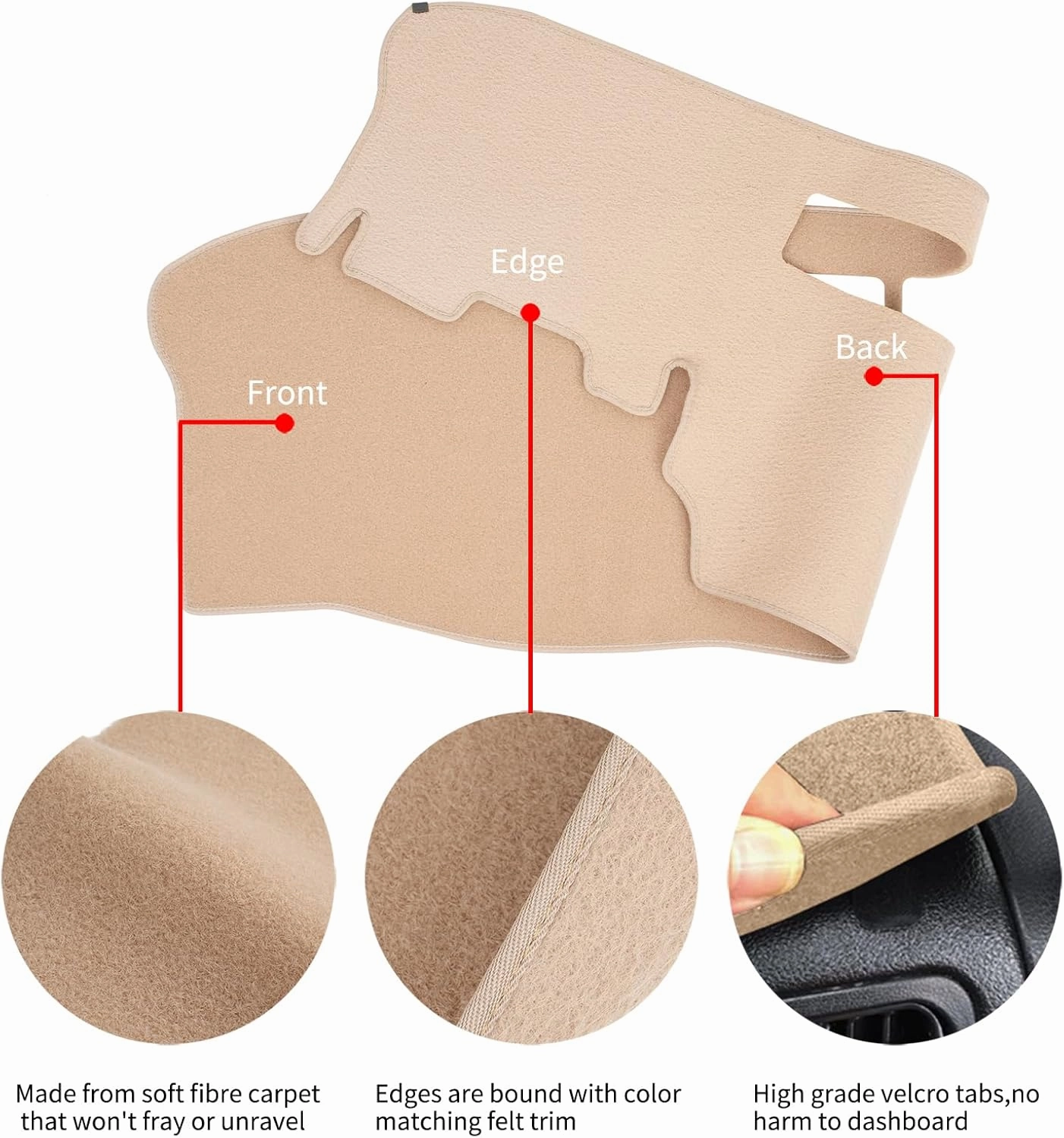 Dashboard Cover Dash Cover Mat Pad Custom Fit for 1994-1997 Chevrolet Chevy S10 Blazer/GMC Jimmy Sonoma/96-97 Olds Oldsmobile Bravada(94-97 Beige)
