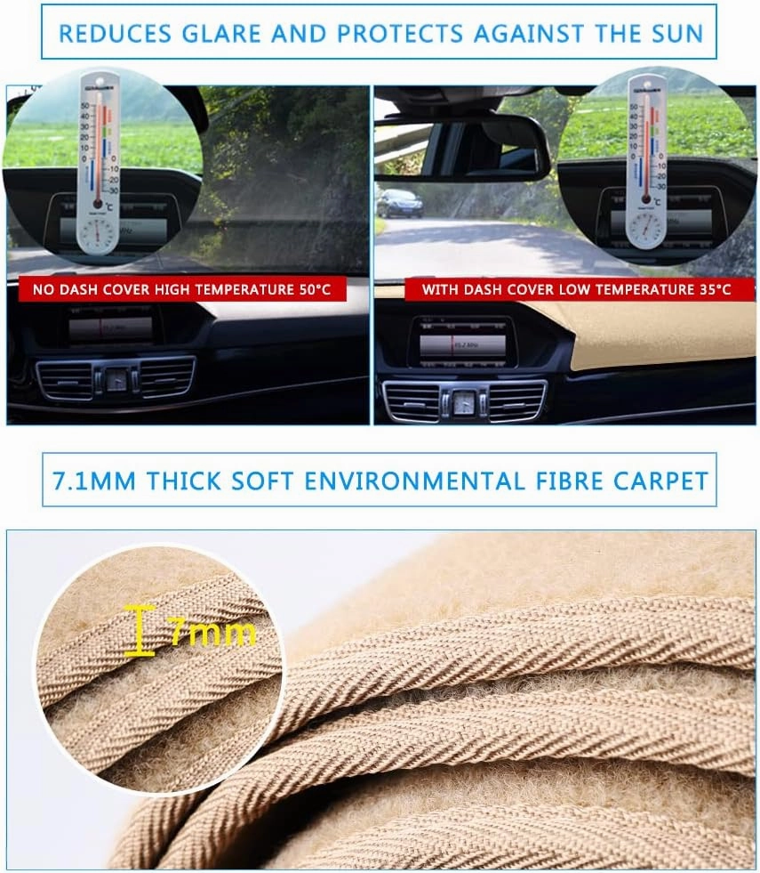 Dashboard Cover Dash Cover Mat Pad Custom Fit for 1994-1997 Chevrolet Chevy S10 Blazer/GMC Jimmy Sonoma/96-97 Olds Oldsmobile Bravada(94-97 Beige)