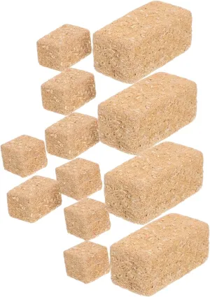DECHOUS 12pcs Miniature Hay Bales Lifelike Faux Straw Decorations for Dollhouse Farm Party Supplies DIY Garden Projects and Autumn Scenes Realistic Farm Aesthetic