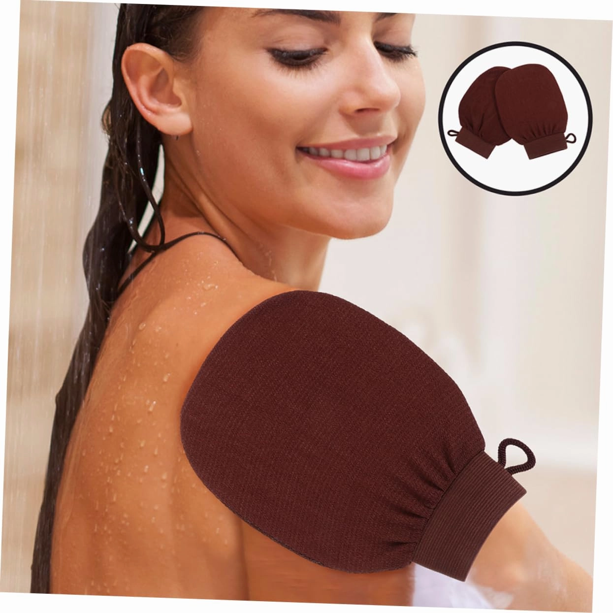 Didiseaon 4pcs Exfoliating Shower Gloves for Body Scrub Soft Bath Mittens for Spa Skin Cleansing and Dead Skin Removal Comfortable Use
