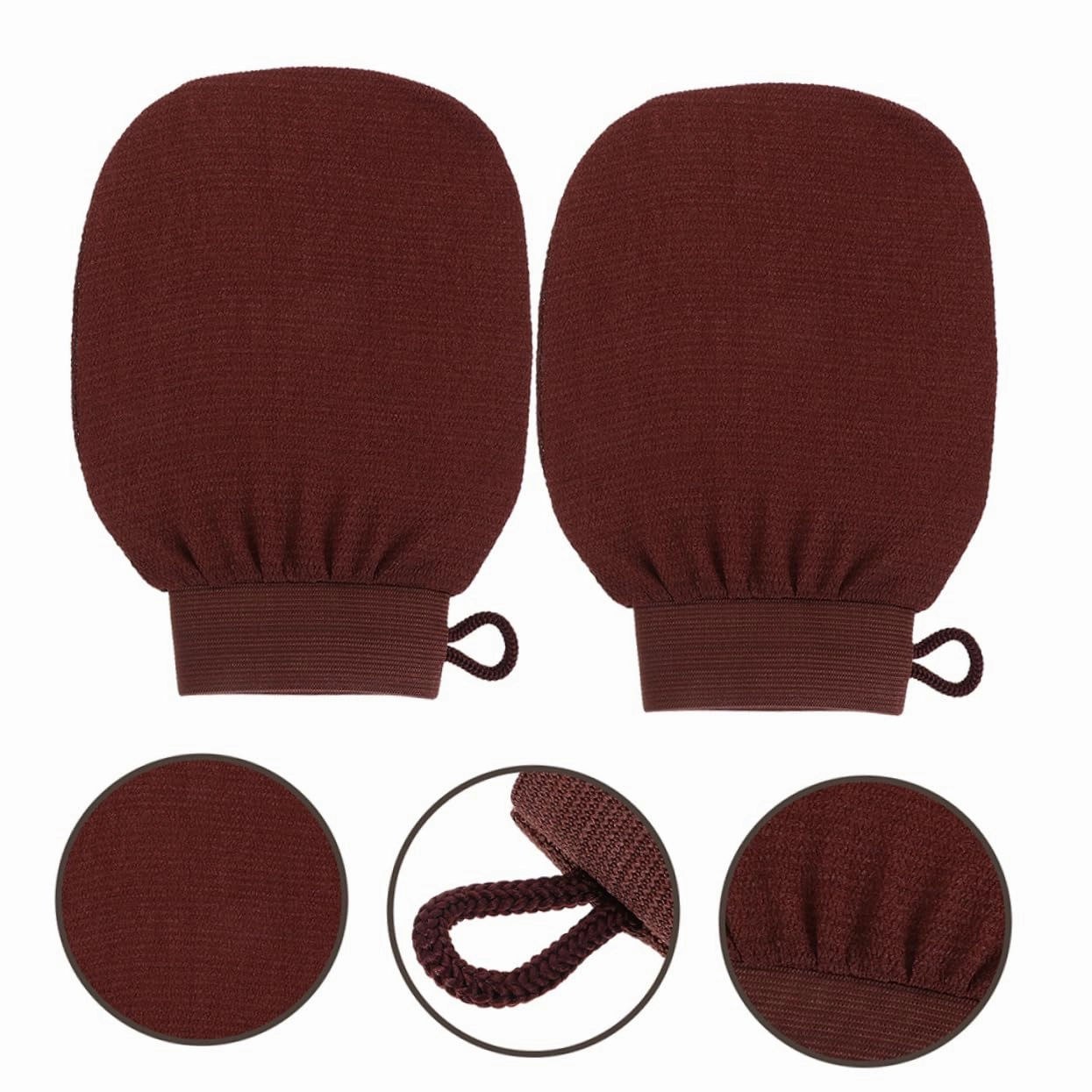Didiseaon 4pcs Exfoliating Shower Gloves for Body Scrub Soft Bath Mittens for Spa Skin Cleansing and Dead Skin Removal Comfortable Use