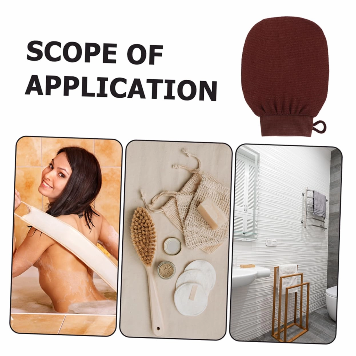 Didiseaon 4pcs Exfoliating Shower Gloves for Body Scrub Soft Bath Mittens for Spa Skin Cleansing and Dead Skin Removal Comfortable Use