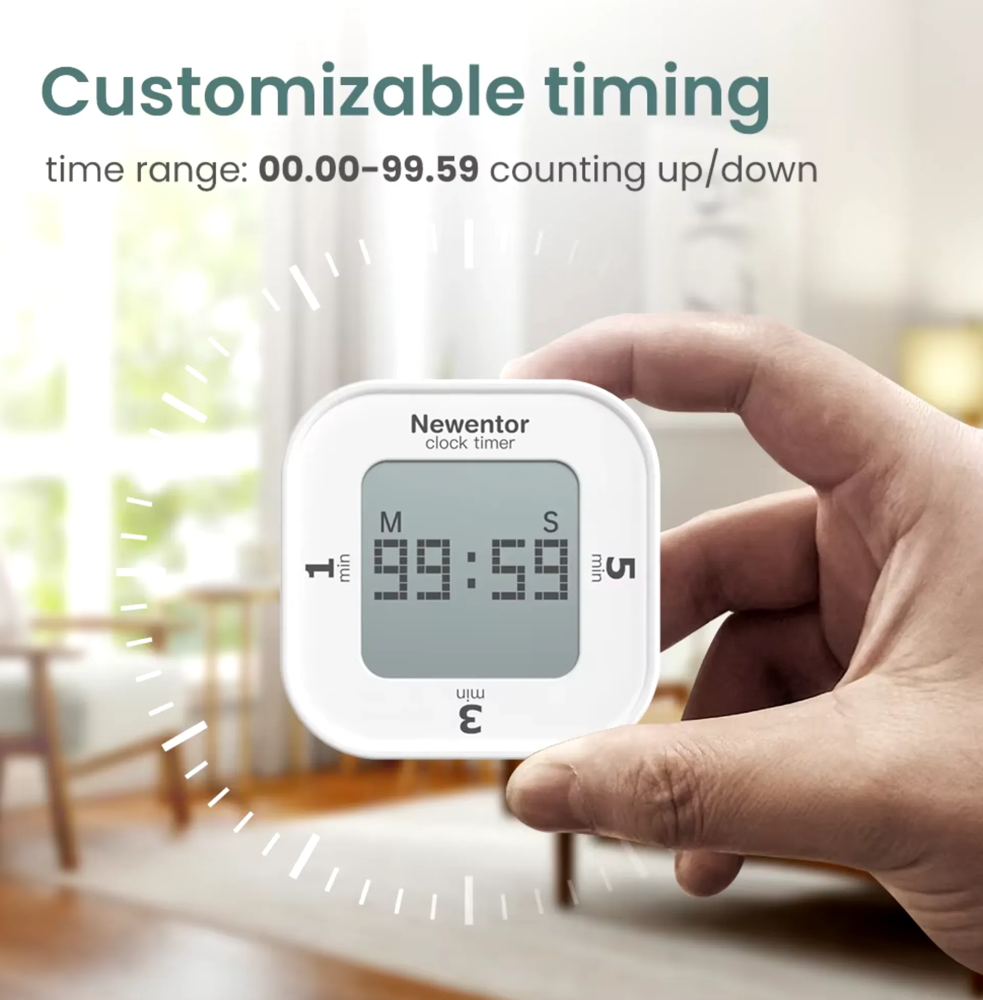 Digital Kitchen Timer Countdown Timer Clock Alarm Function Chronometer Stopwatch