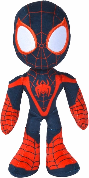 Disney 6315875812X12 25cm DAR Spiderverse Miles Morales Action Figure 25 cm Soft Toy with Glow in The Dark Eyes, One Size