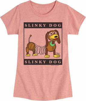 Disney - Toy Story 4 - Type Block Slinky - Toddler & Youth Girls Short Sleeve Graphic T-Shirt