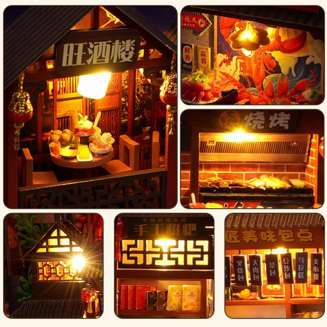 DIY Wooden Puzzle Model 3D Miniature Scene Crafts, Book Nook Shelf Insert Kits Handmade Miniature Dollhouse Toys for Adults Gift