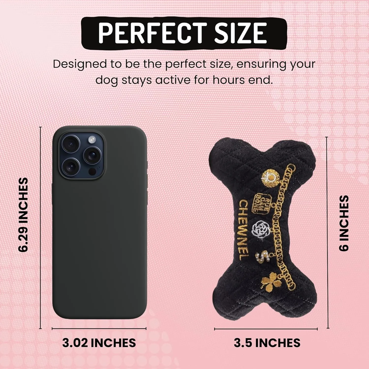 Dog Diggin Designs Runway Pup Collection | Unique Squeaky Parody Plush Dog Toys – Prêt-à-Porter Dog Bones, Balls & More