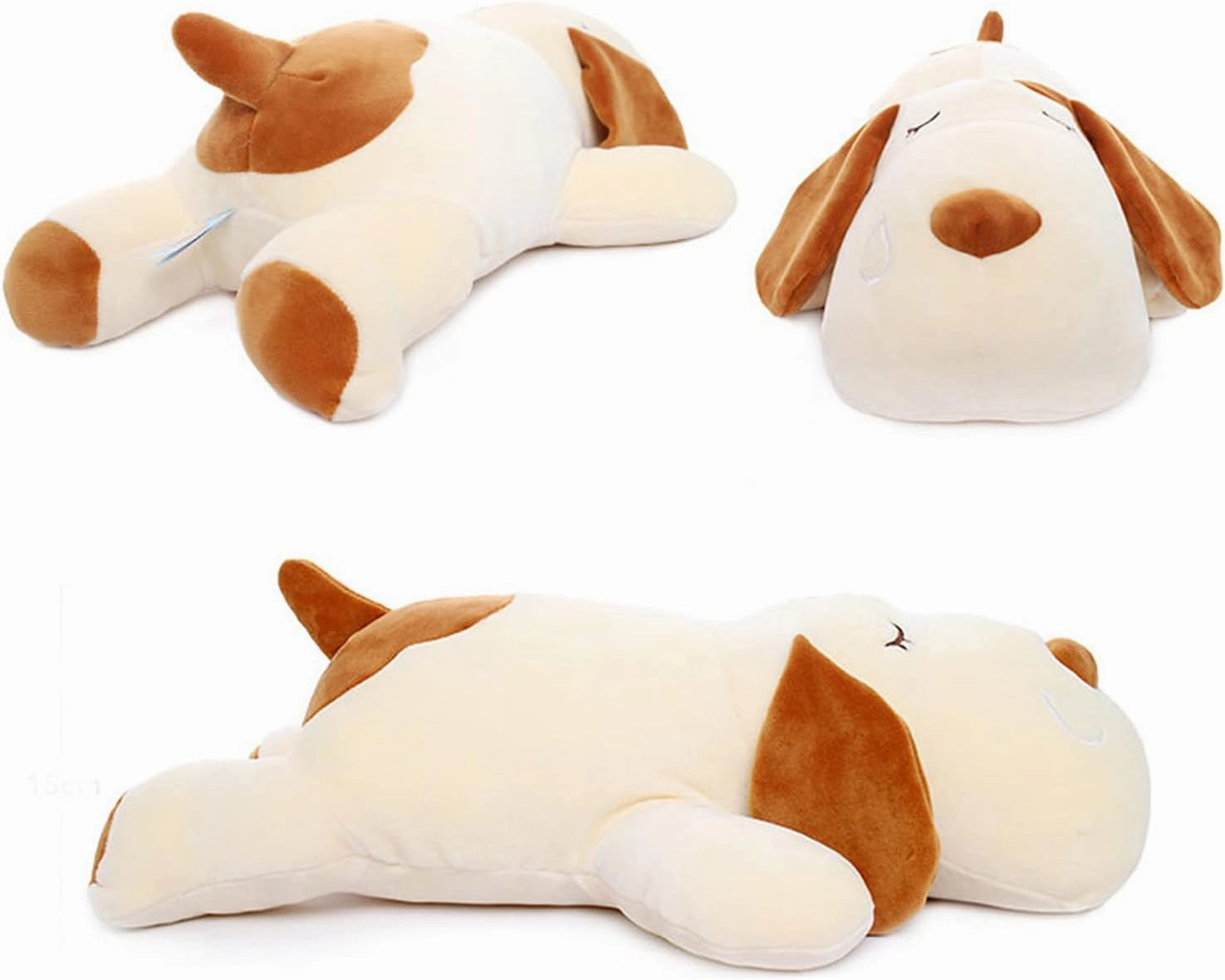 Dog Plush Pillow, Soft Stuffed Animal Toy Plushie Body Pillow Gifts for Kids Girls Boys (Brown, 21.6 inch)