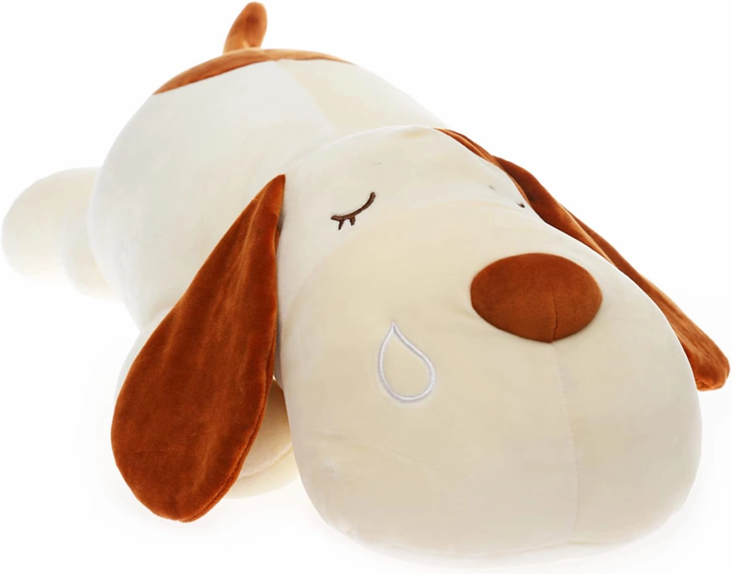 Dog Plush Pillow, Soft Stuffed Animal Toy Plushie Body Pillow Gifts for Kids Girls Boys (Brown, 21.6 inch)