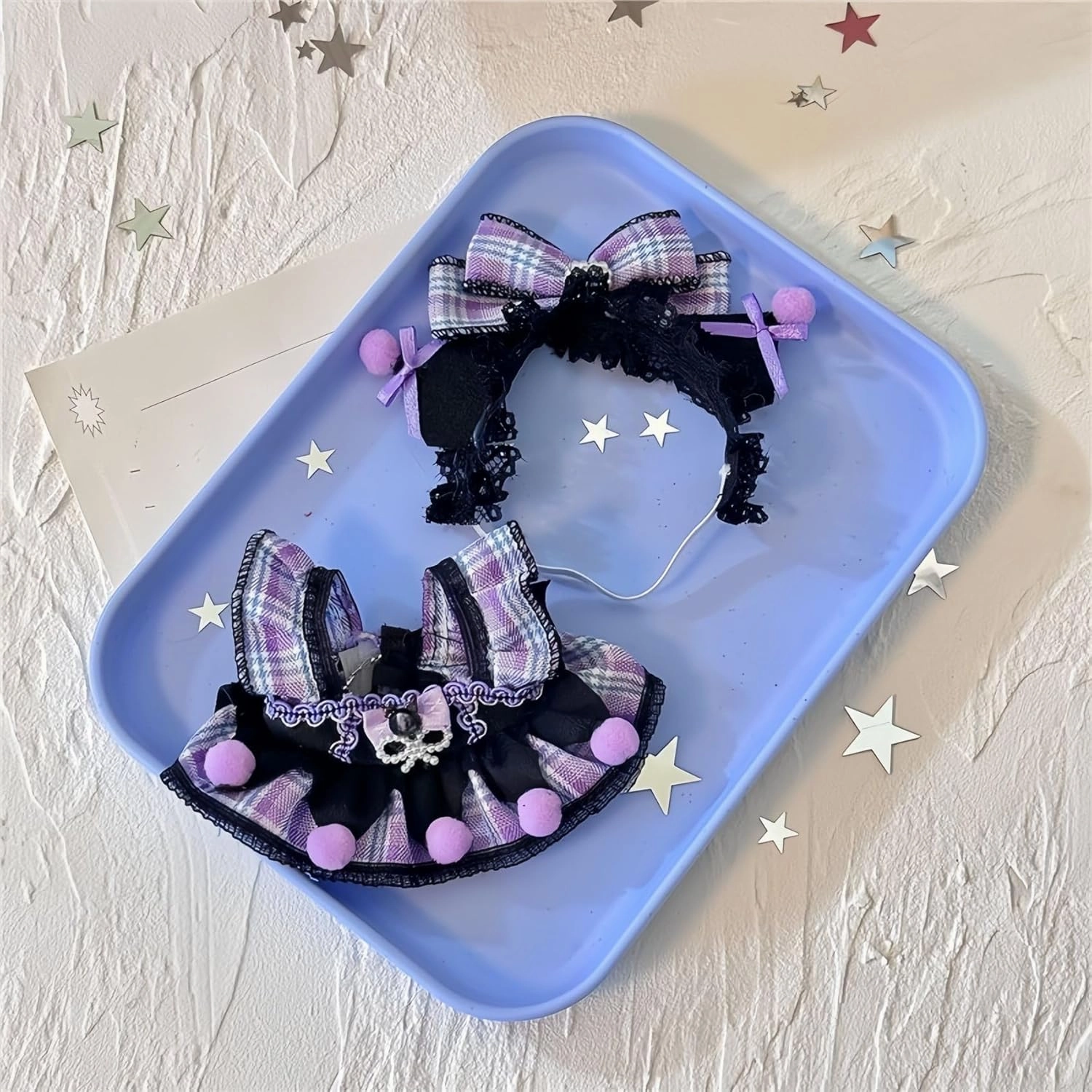 Doll Clothing Set, Suitable for Collectible Dolls Clothing，Fits Most 17cm Accessories (Black Pink)