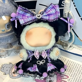 Doll Clothing Set, Suitable for Collectible Dolls Clothing，Fits Most 17cm Accessories (Black Pink)