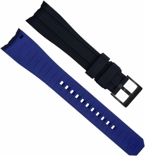 Double Color Silicone Watch Strap For Rolex Arc Mouth Watchband Bracelet Belt 20mm 22mm