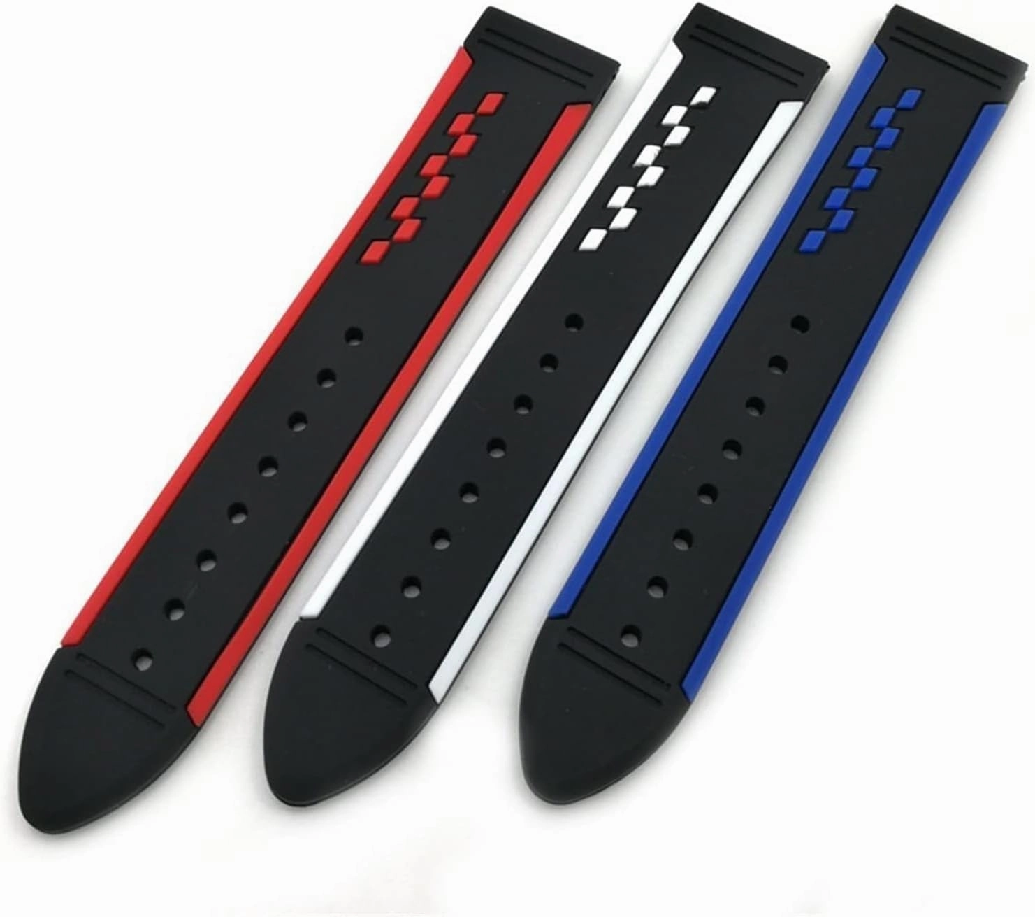Double Colorful Watchband Silicone Rubber Watch Straps for Women Men‘s Watchband Sport Waterproof Watch Band